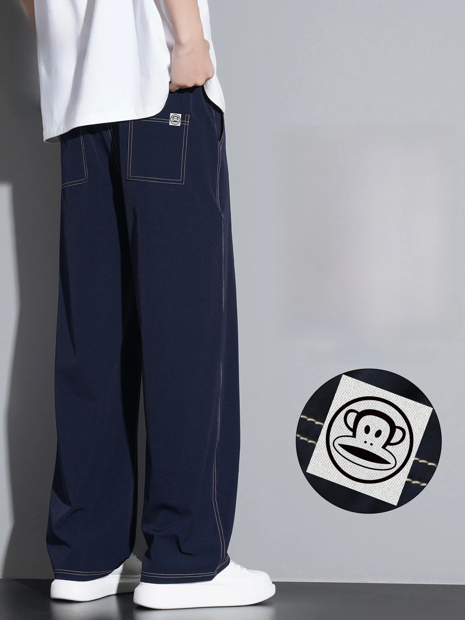 Мужские летние брюки Paul Frank Original Color Ice Silk: свободные, широкие, повседневные, тонкие, быстросохнущие, дышащие, комфортные, прямого кроя.
Мужские летние брюки Paul Frank Original Color Ice Silk: свободные, широкие, повседневные, тонкие, быстросохнущие, дышащие, комфортные, прямого кроя.