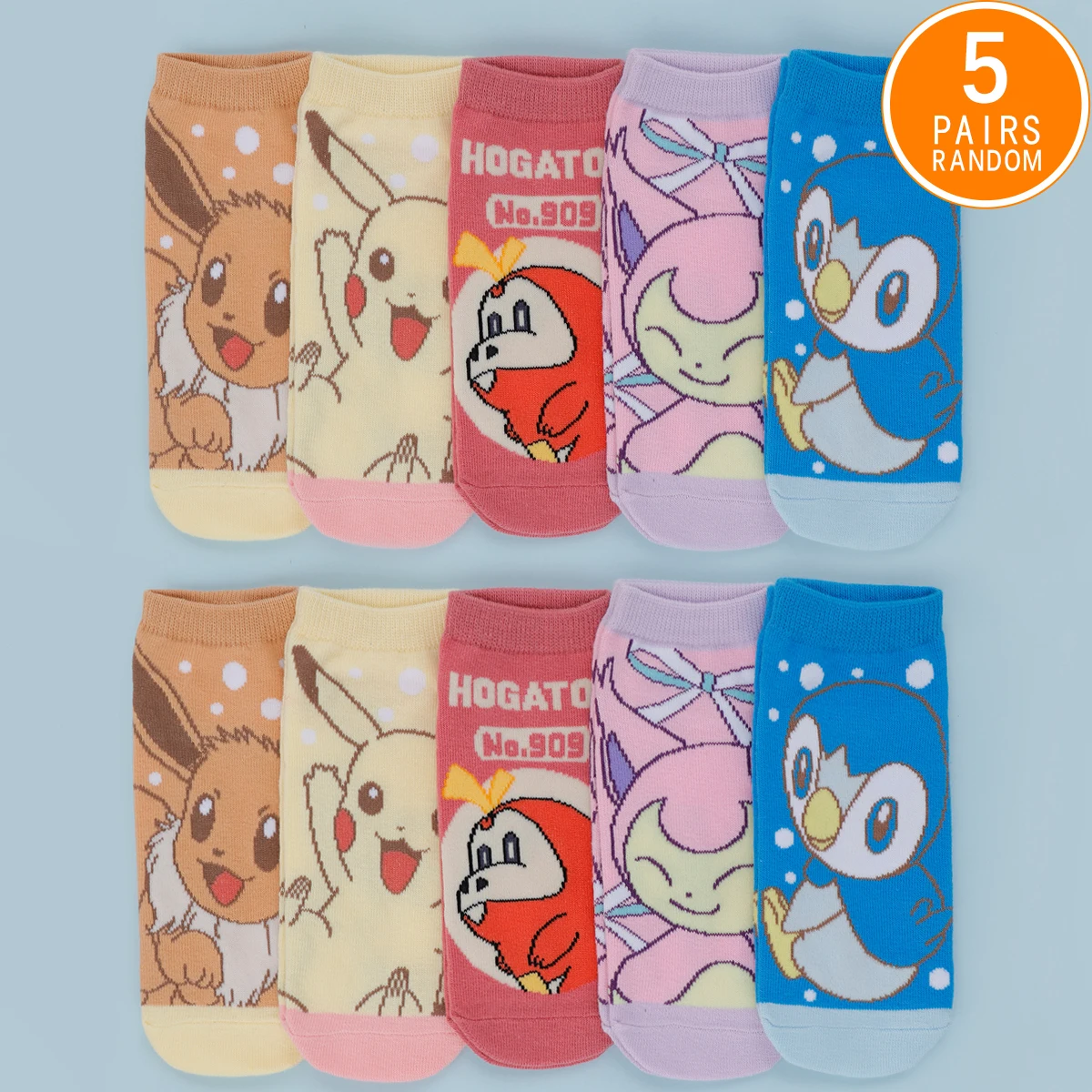 5 Pairs Four Seasons Women's Fashion Cartoon Anime Pok é mon Versatile Sweet and Cute Pikachu Casual Breathable Straight Socks
5 Pairs Four Seasons Women's Fashion Cartoon Anime Pok é mon Versatile Sweet and Cute Pikachu Casual Breathable Straight Socks