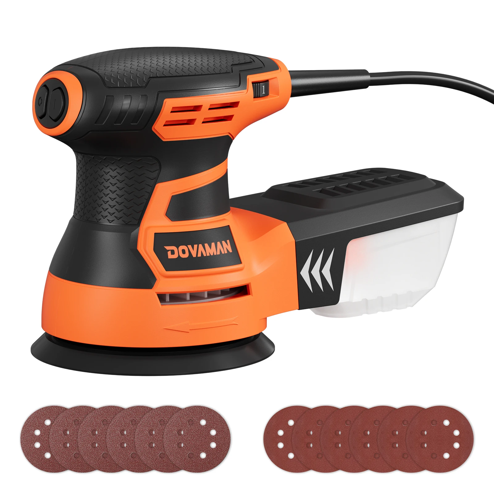 DOVAMAN 3A Orbital Sander, 6-Speed Random Orbit Sander up to 13000RPM, 12 Sandpapers, Dust Collection, Woodworking Tool
DOVAMAN 3A Orbital Sander, 6-Speed Random Orbit Sander up to 13000RPM, 12 Sandpapers, Dust Collection, Woodworking Tool