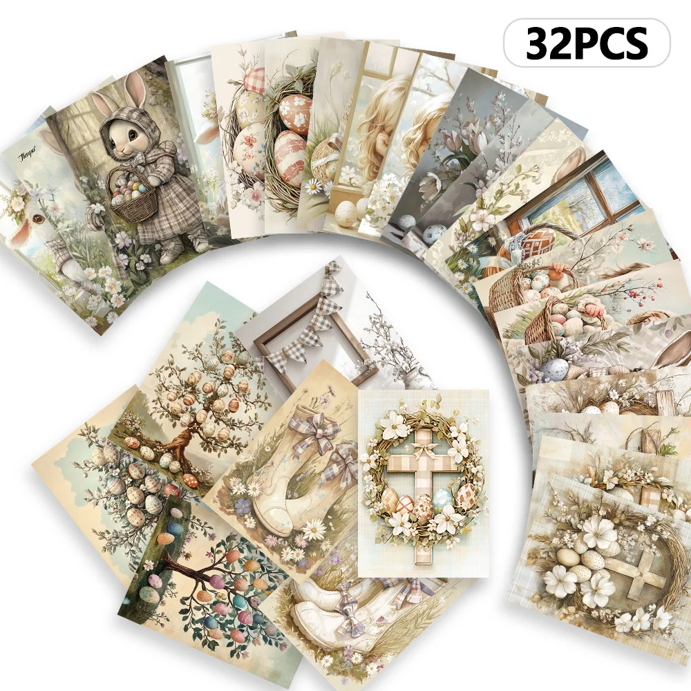 32pcs, Girl and Easter Bunny Postcards, Birthday/Anniversary Gifts, Collectibles, Suitable for Gift Giving, Can be Mailed.
32pcs, Girl and Easter Bunny Postcards, Birthday/Anniversary Gifts, Collectibles, Suitable for Gift Giving, Can be Mailed.