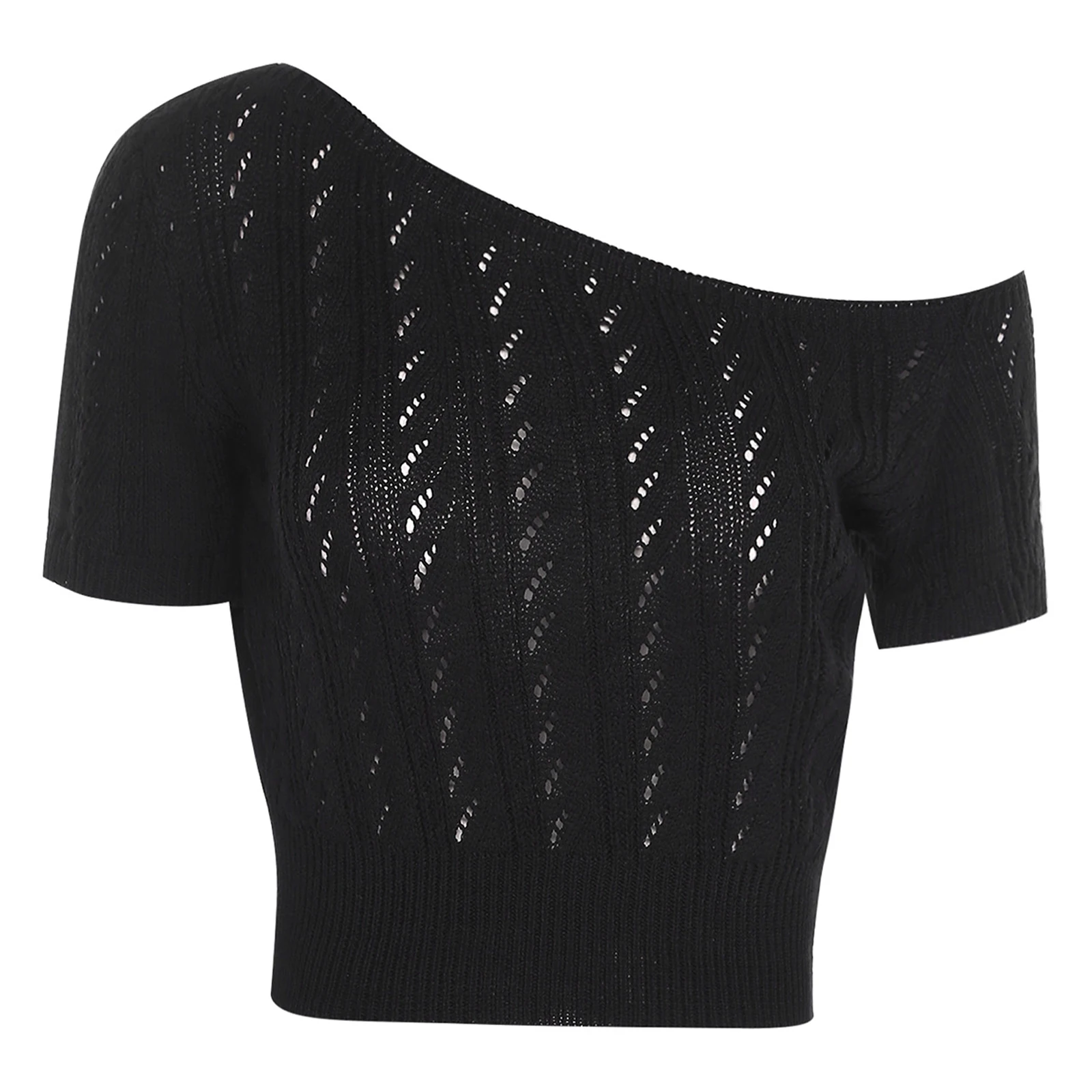 New Womens Vacation Daily Wear Hollow Out Knitted Crop Top Off The Shoulder Short Sleeve Solid Color Crop T-shirt Causal Blouses
New Womens Vacation Daily Wear Hollow Out Knitted Crop Top Off The Shoulder Short Sleeve Solid Color Crop T-shirt Causal Blouses