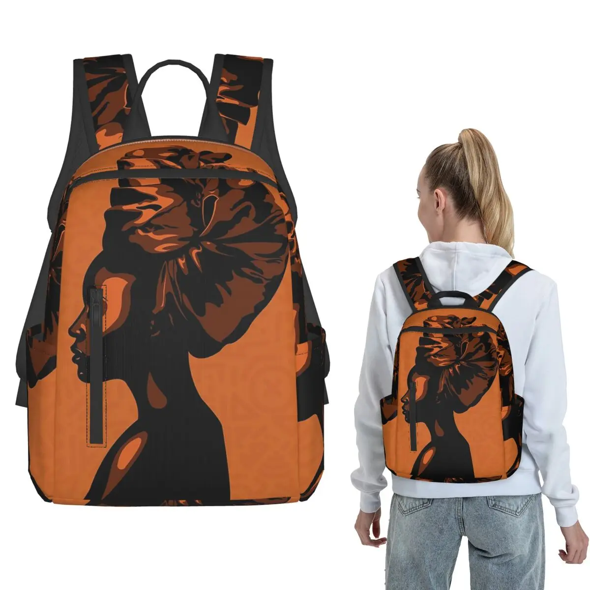 African Headwrap Woman Design Backpack Large Capacity Boys Girls BookBag School Bag Shoulder Bags for Men Women
African Headwrap Woman Design Backpack Large Capacity Boys Girls BookBag School Bag Shoulder Bags for Men Women