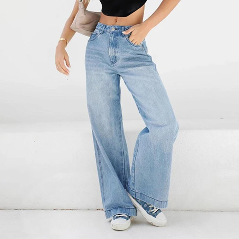 Autumn Winter Women's High Waist Loose Casual Wide Leg Jeans Female Vintage All-match Denim Pants Ladies Trend Fashion Trousers
Autumn Winter Women's High Waist Loose Casual Wide Leg Jeans Female Vintage All-match Denim Pants Ladies Trend Fashion Trousers