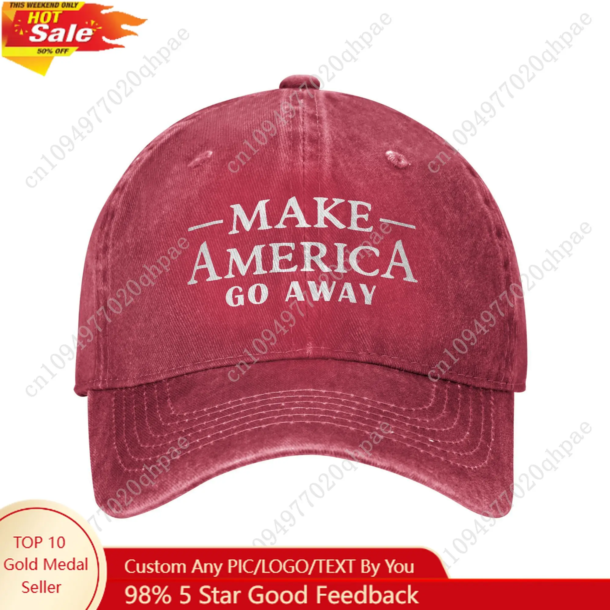 Make America Go Away Unisex Baseball Cap Funny Sarcasm Saying Distressed Denim Hats Vintage Outdoor Workouts Adjustable Sun Cap
Make America Go Away Unisex Baseball Cap Funny Sarcasm Saying Distressed Denim Hats Vintage Outdoor Workouts Adjustable Sun Cap