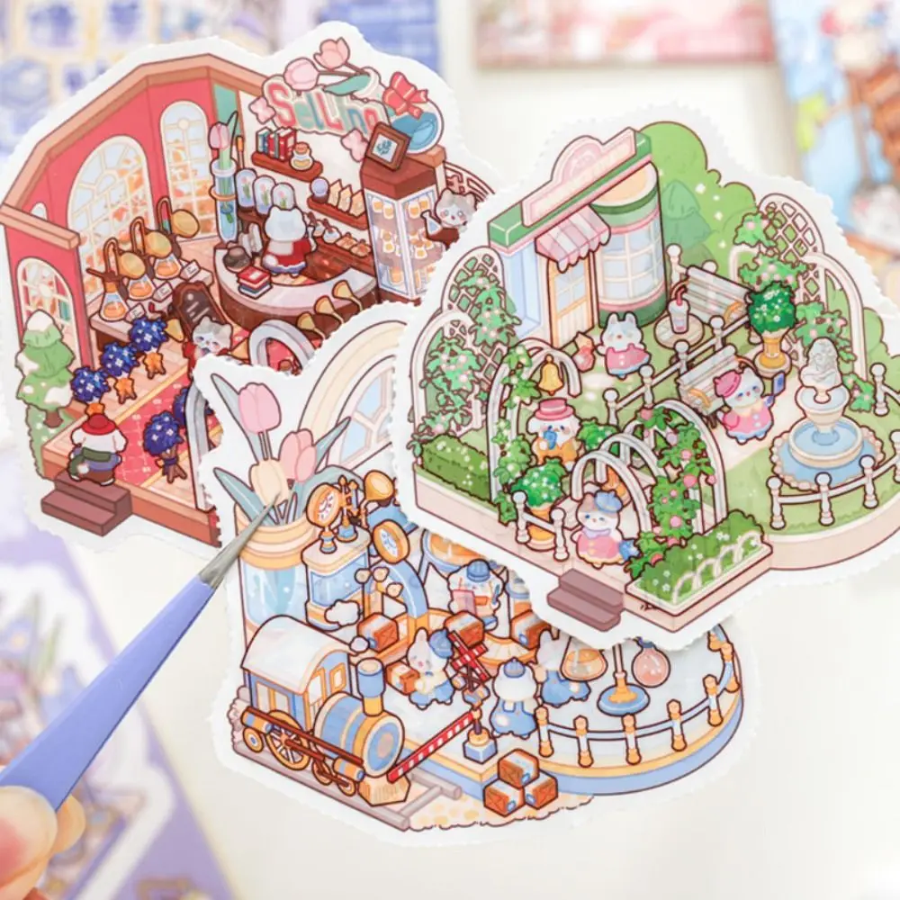 Creative Zoo Adventure Series Miniature Scene Sticker DIY Cartoon Landscape Sticker Book PET Gift Cabin Scene Sticker
Creative Zoo Adventure Series Miniature Scene Sticker DIY Cartoon Landscape Sticker Book PET Gift Cabin Scene Sticker