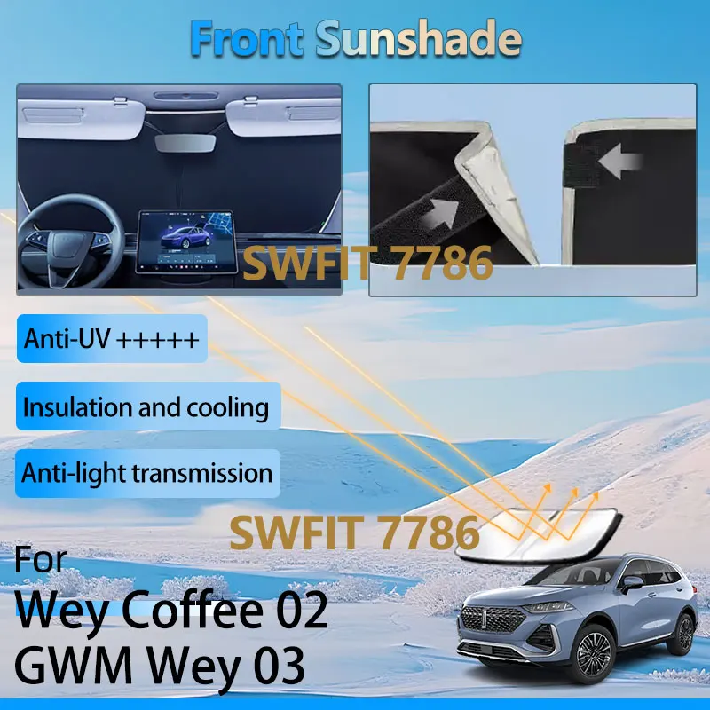 Черный, серебристый цвет для Wey Latte Coffee 02 GWM 03 2021-2026, аксессуары, солнцезащитный козырек на переднее окно, теплоизоляционный солнцезащитный козырек, водонепроницаемый
Черный, серебристый цвет для Wey Latte Coffee 02 GWM 03 2021-2026, аксессуары, солнцезащитный козырек на переднее окно, теплоизоляционный солнцезащитный козырек, водонепроницаемый