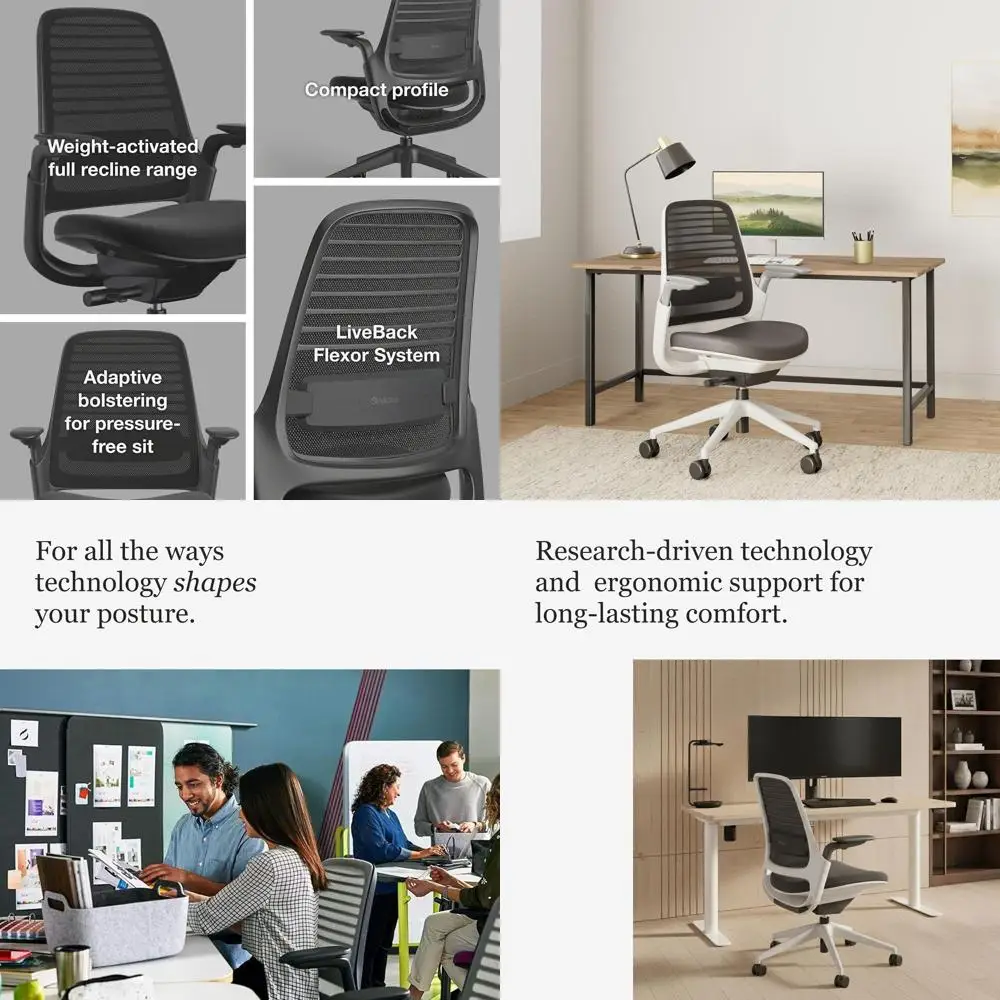 Series 1 Oice Chair - Ergonomic Work Chair with Wheels or Carpet - Hes Support Productivity - Weight-ted Controls, Back Supports
Series 1 Oice Chair - Ergonomic Work Chair with Wheels or Carpet - Hes Support Productivity - Weight-ted Controls, Back Supports
