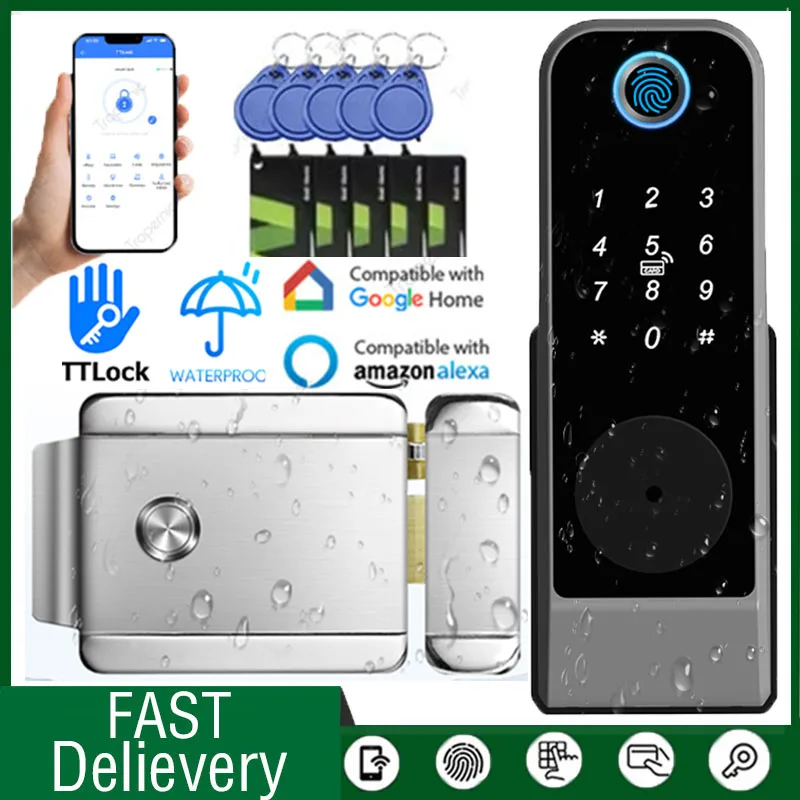 Waterproof TTLOCK Smart Lock Wifi Double Side Fingerprint Lock Outdoor Gate Digital Password Remote App Home Electronic Rim Lock
Waterproof TTLOCK Smart Lock Wifi Double Side Fingerprint Lock Outdoor Gate Digital Password Remote App Home Electronic Rim Lock