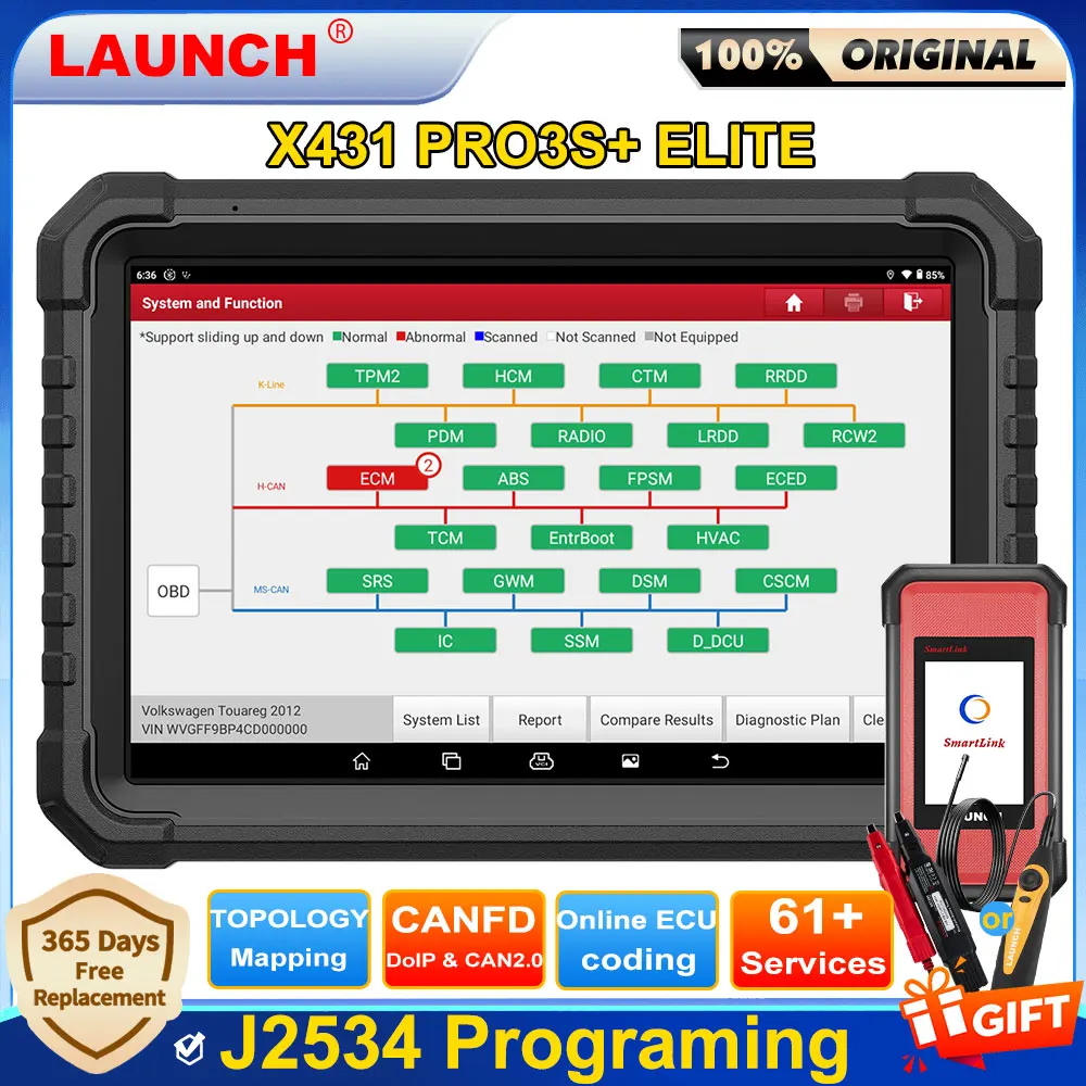 LAUNCH X431 PRO3S+ ELITE Smartlink C V2.0 Автомобильные диагностические инструменты J2534 CAN FD DOIP Онлайн-кодирование Полная система Автоматический OBD OBD2 сканер
LAUNCH X431 PRO3S+ ELITE Smartlink C V2.0 Автомобильные диагностические инструменты J2534 CAN FD DOIP Онлайн-кодирование Полная система Автоматический OBD OBD2 сканер