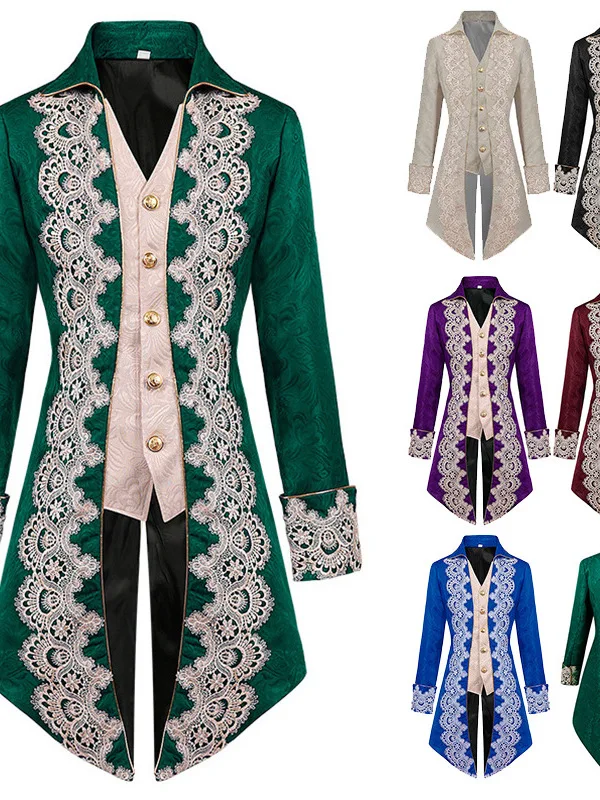 Medieval Men's Mid-Length Punk Style Gothic Victorian Halloween Costume Jacket Long Tunic Top for Men in China 2026 Summer
Medieval Men's Mid-Length Punk Style Gothic Victorian Halloween Costume Jacket Long Tunic Top for Men in China 2026 Summer