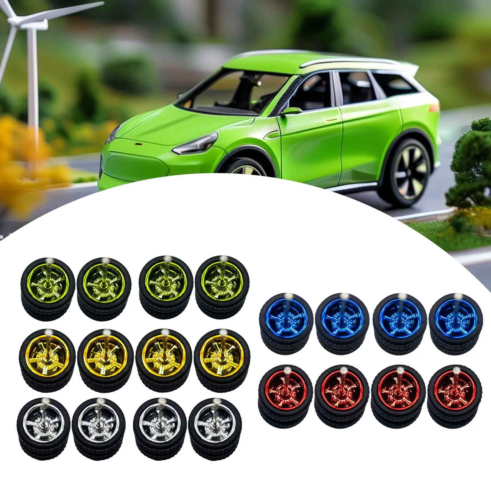 4 Pieces 1/64 Model Car Wheels Tires Tires Accessories Accessories Diameter 1.1cm for Collectors Gift Idea Miniature Modified
4 Pieces 1/64 Model Car Wheels Tires Tires Accessories Accessories Diameter 1.1cm for Collectors Gift Idea Miniature Modified