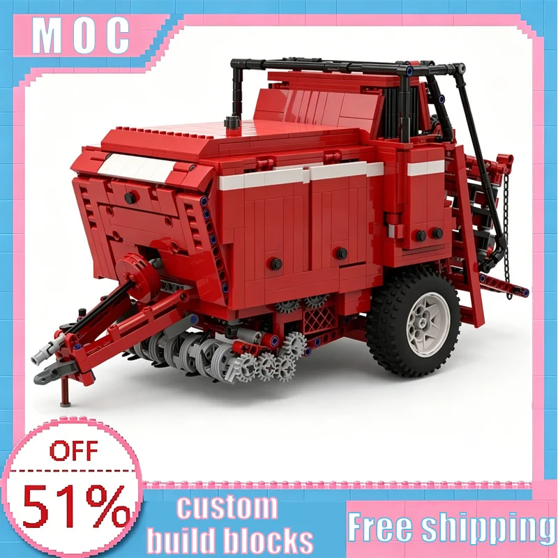 1739PCS Hesston 4800 LS Farm Agricultural Baler Machine MOC Building Blocks Technical Vehicle Model DIY Assembly Collection Gift
1739PCS Hesston 4800 LS Farm Agricultural Baler Machine MOC Building Blocks Technical Vehicle Model DIY Assembly Collection Gift