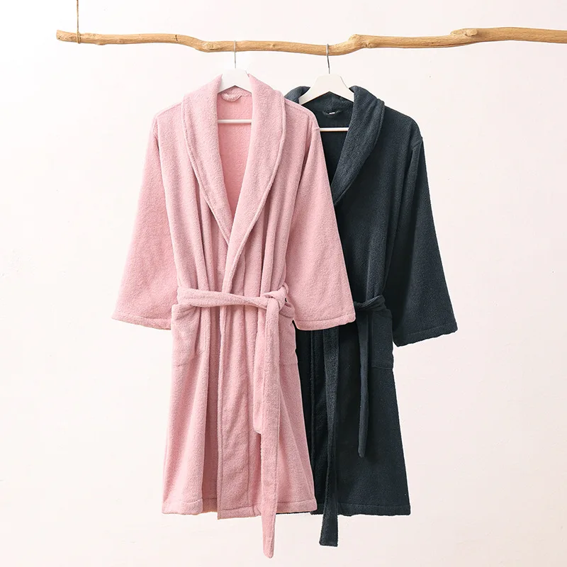 Men Winter New 100% Cotton Toweling Bathrobe Warm Bath Robe Lovers Thick Dressing Gown Women Cozy Sleepwear Spa Hotal Robe
Men Winter New 100% Cotton Toweling Bathrobe Warm Bath Robe Lovers Thick Dressing Gown Women Cozy Sleepwear Spa Hotal Robe