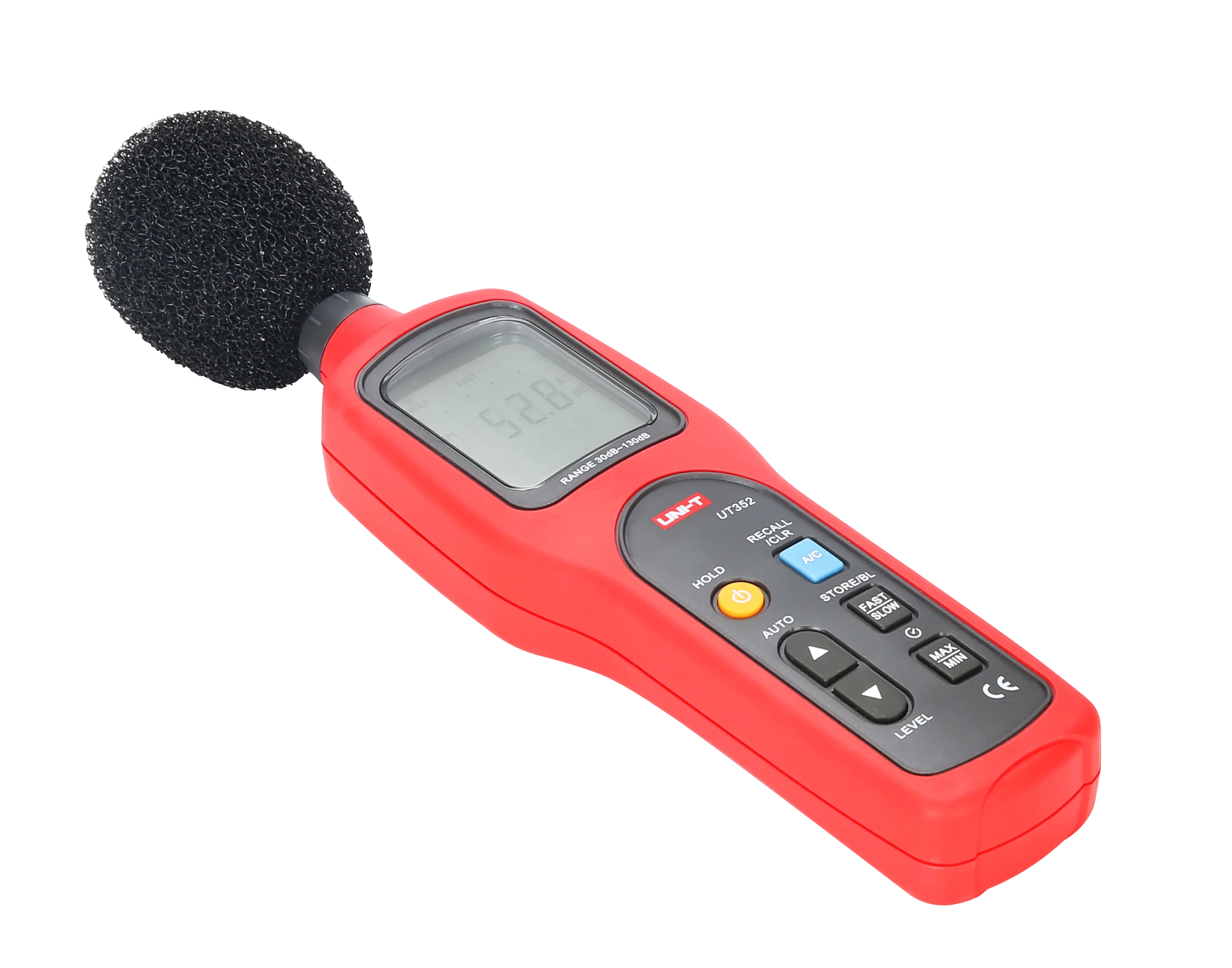 UT352 Digital Sound Level Meter 30~130dB 31.5H~8000Hz Noise Tester Frequency 31.5Hz~8000Hz with Alarm Function
UT352 Digital Sound Level Meter 30~130dB 31.5H~8000Hz Noise Tester Frequency 31.5Hz~8000Hz with Alarm Function