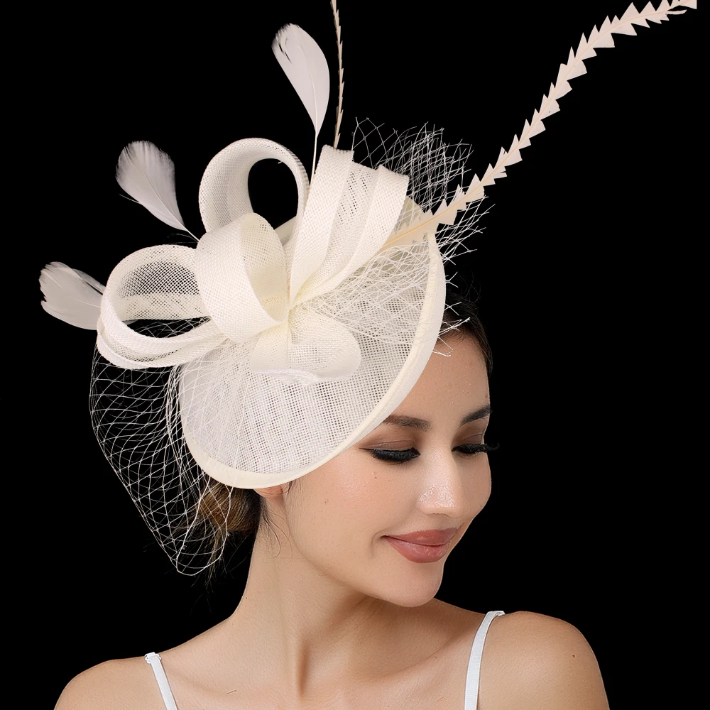 Elegant Women's Feather Wedding Fascinator Hat Fashionable Formal Cap Stylish Hair Accessory for Special Occasions
Elegant Women's Feather Wedding Fascinator Hat Fashionable Formal Cap Stylish Hair Accessory for Special Occasions