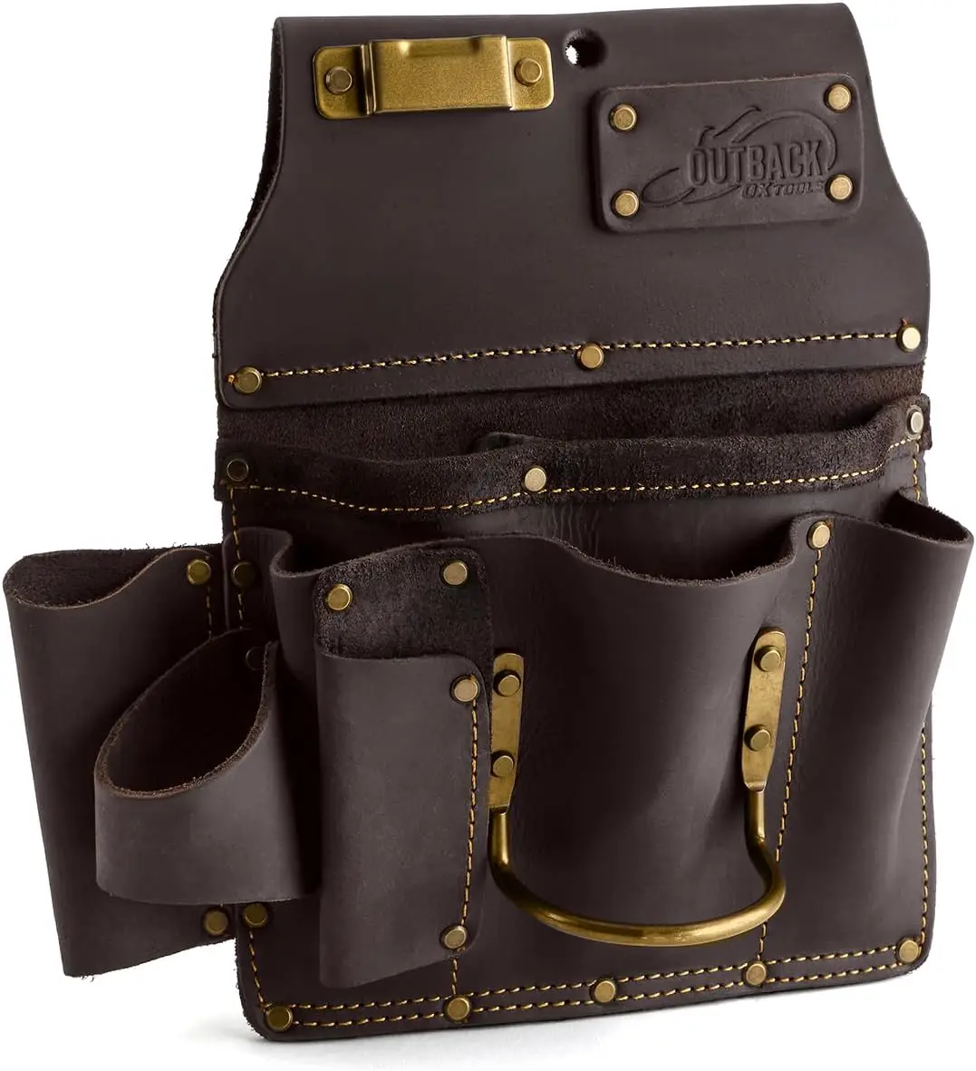 Professional Leather Tool Pouch with Double Stitching and Rivet Reinforced Pockets for Drywall Contractors
Professional Leather Tool Pouch with Double Stitching and Rivet Reinforced Pockets for Drywall Contractors