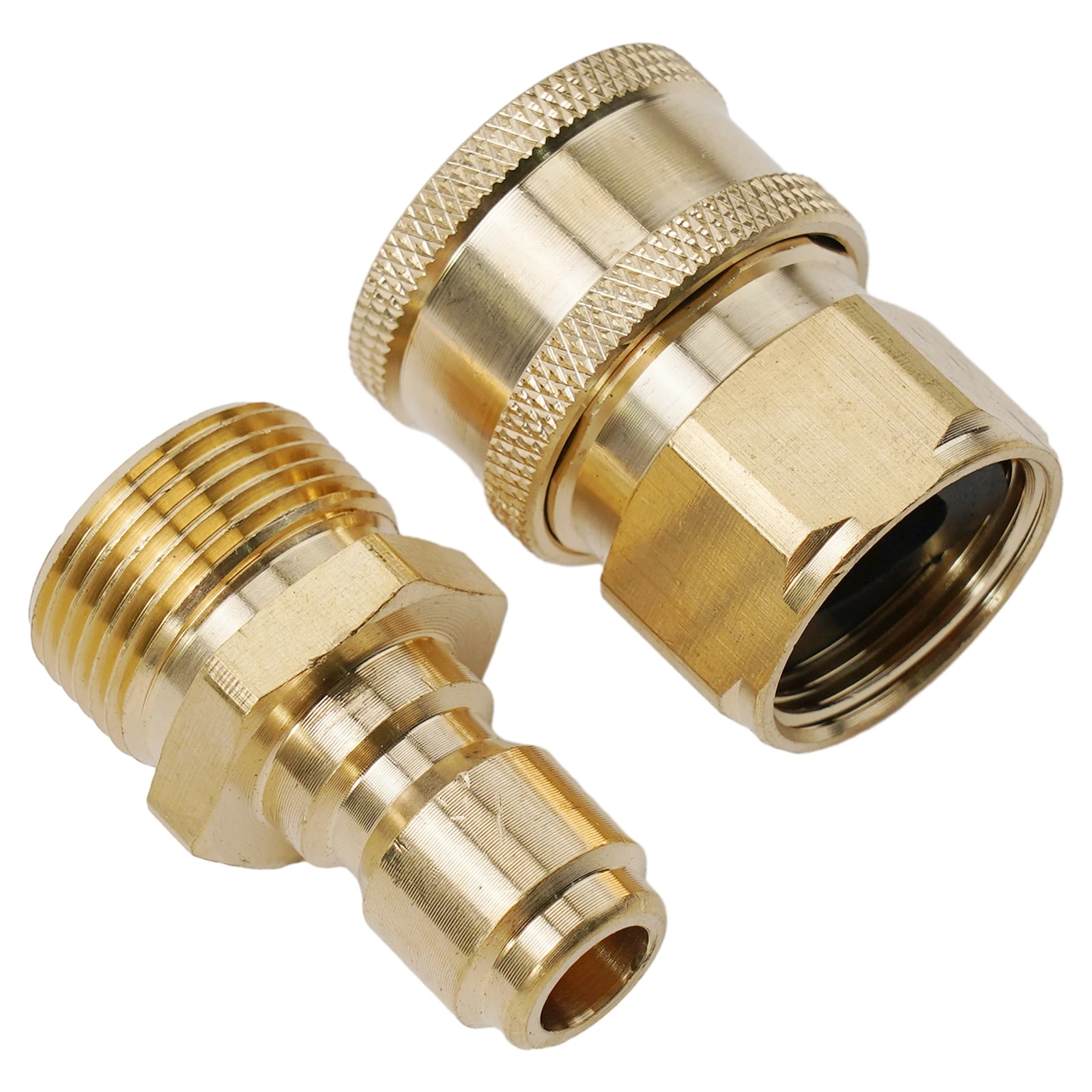 Professional Grade M22 Adapter Set for Pressure Washing Applications Includes Two Brass Quick Connects in 3/8 Size
Professional Grade M22 Adapter Set for Pressure Washing Applications Includes Two Brass Quick Connects in 3/8 Size