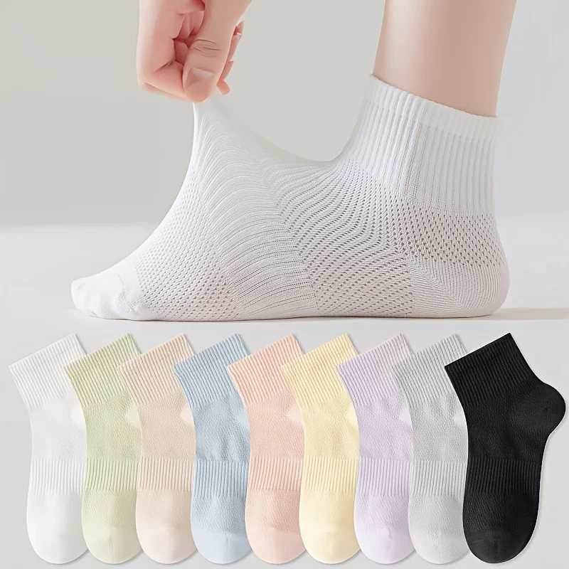 10 Pairs Of Vibrant Solid Color Mid-Tube Socks For Women-Breathable Socks For Summer
10 Pairs Of Vibrant Solid Color Mid-Tube Socks For Women-Breathable Socks For Summer