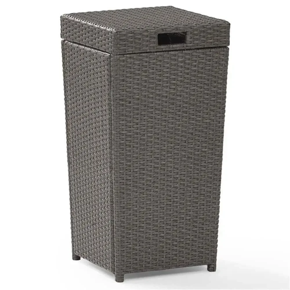 Gray UV-Resistant Resin Wicker Patio Trash Bin with Removable Lid, 32 Tall for Outdoor Waste Management
Gray UV-Resistant Resin Wicker Patio Trash Bin with Removable Lid, 32 Tall for Outdoor Waste Management