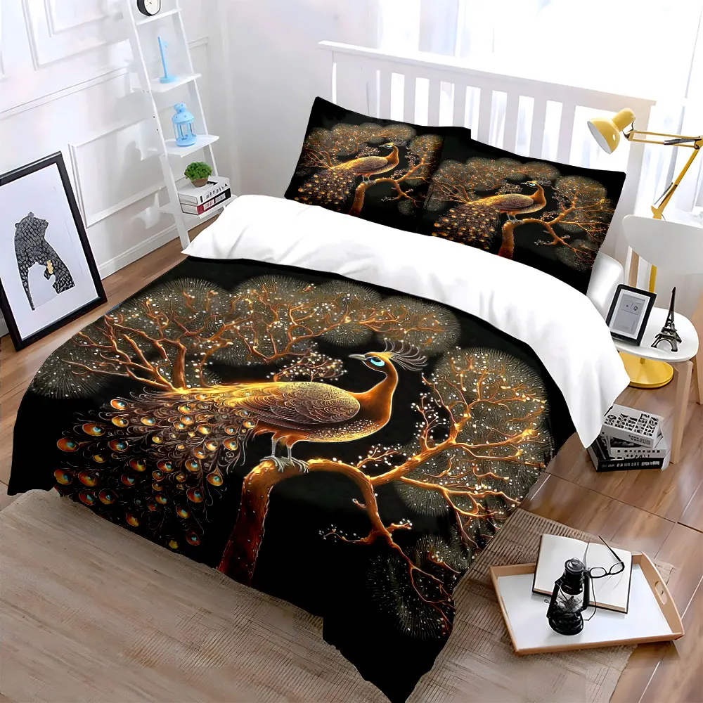 "Peacock Art Three-Piece Set Decor" Soft Skin-Friendly Bedding Set Includes 1 Duvet Cover And 2 Pillowcase, Gift
"Peacock Art Three-Piece Set Decor" Soft Skin-Friendly Bedding Set Includes 1 Duvet Cover And 2 Pillowcase, Gift