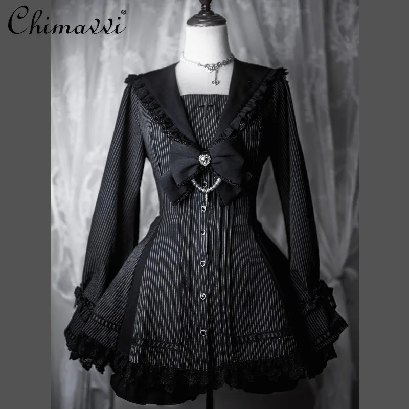 Japanese Mine Series Dress Set Spring New Gothic Style Princess Sleeve Slim Dress Top + Shorts Two-Piece Punk Girls Lolita Sets
Japanese Mine Series Dress Set Spring New Gothic Style Princess Sleeve Slim Dress Top + Shorts Two-Piece Punk Girls Lolita Sets
