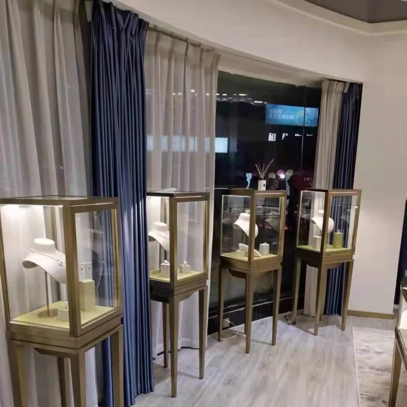 Custom. in Stock High-End Jewelry Cabinet Gold Jade Display Cabinet Counter Stainless Steel Showcase Luxury Display Cabi
Custom. in Stock High-End Jewelry Cabinet Gold Jade Display Cabinet Counter Stainless Steel Showcase Luxury Display Cabi