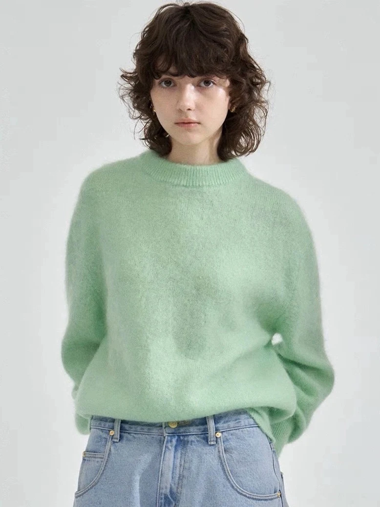 Свободный женский трикотажный джемпер с круглым вырезом в корейском стиле, повседневный, комфортный, осенне-зимний, от Candy Miss Thebarnnet Eight Milk
Свободный женский трикотажный джемпер с круглым вырезом в корейском стиле, повседневный, комфортный, осенне-зимний, от Candy Miss Thebarnnet Eight Milk