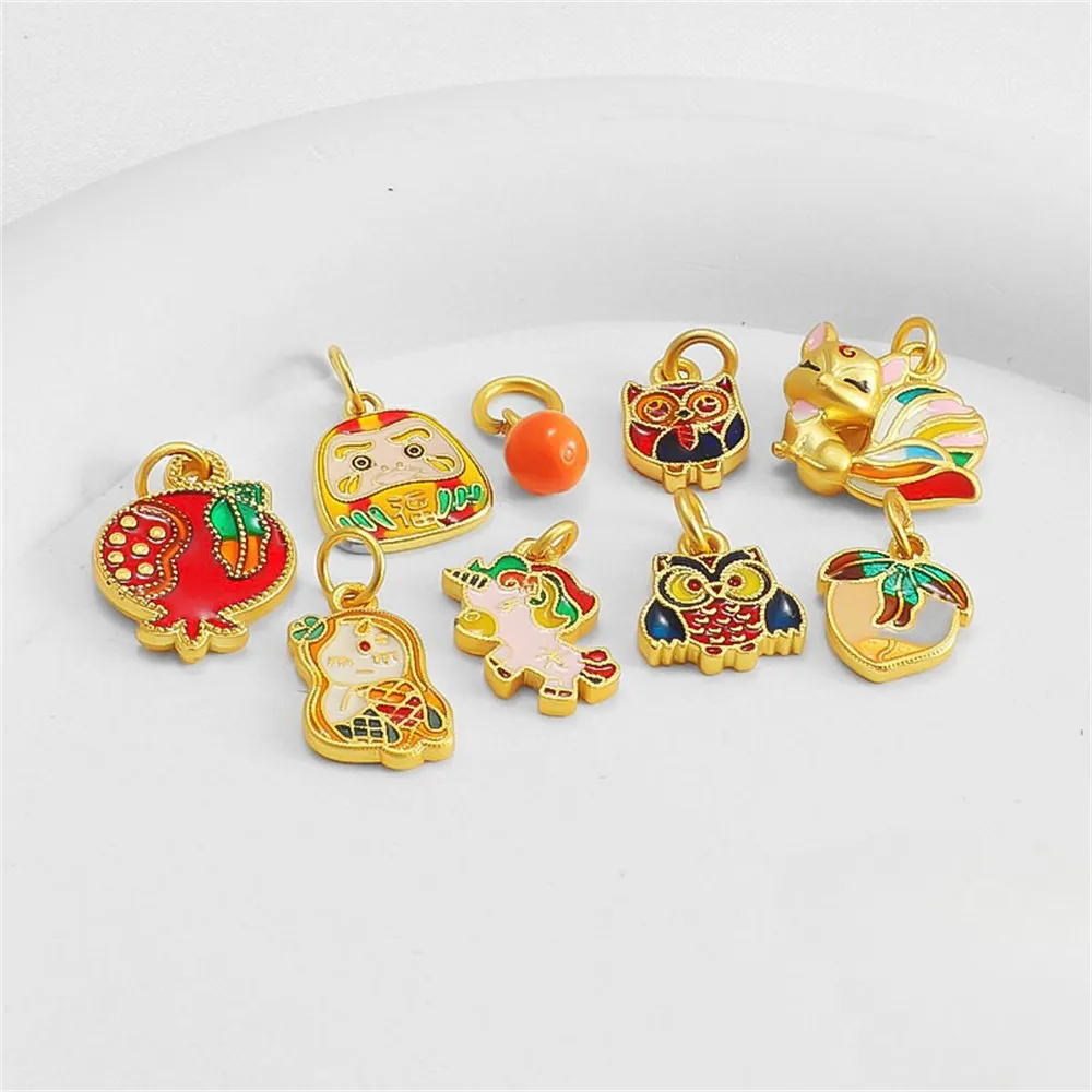 1pcs 14k Copper Gold Color Multi-drop Oil Small Cherry Red Ball Pendant Diy Bracelet Necklace Handmade Jewelry Charm Accessories
1pcs 14k Copper Gold Color Multi-drop Oil Small Cherry Red Ball Pendant Diy Bracelet Necklace Handmade Jewelry Charm Accessories