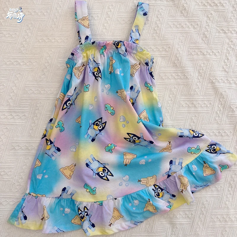 2024 New Bluye Children's and Girls' Summer Bluye Strap Sleeping Skirt Loose Ruffle Edge Casual Pure Cotton Home Clothes
2024 New Bluye Children's and Girls' Summer Bluye Strap Sleeping Skirt Loose Ruffle Edge Casual Pure Cotton Home Clothes