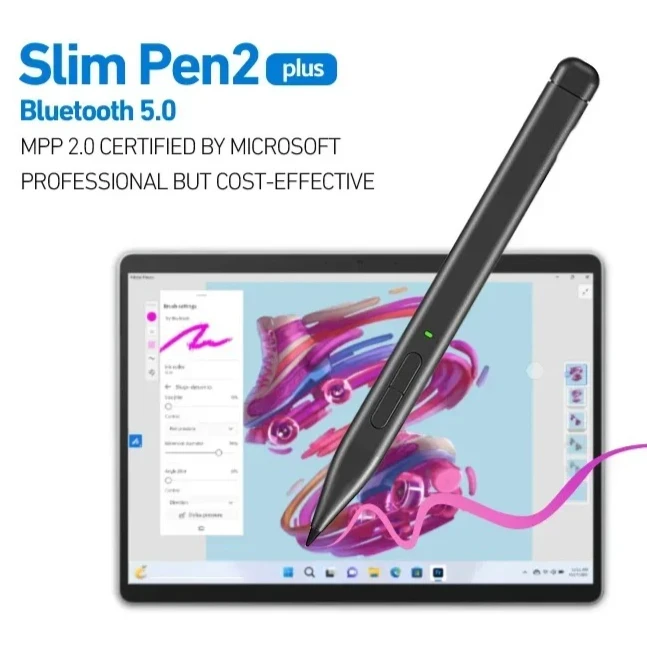 For Microsoft Surface Pro 10/8/9, Laptop Studio 2, Duo 2, Asus, HP, Dell – Slim Pen 2, 4096 Palm Rejection Ink Stylus Pencil
For Microsoft Surface Pro 10/8/9, Laptop Studio 2, Duo 2, Asus, HP, Dell – Slim Pen 2, 4096 Palm Rejection Ink Stylus Pencil