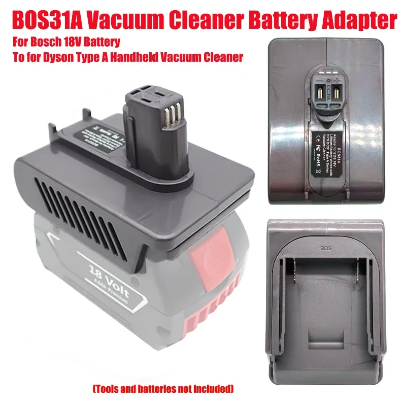 HAKSINKY BOS31A Vacuum Cleaner Battery Adapter for Bosch 18V Li-ion Battery Convert To Work for Dyson Type A Vacuum Cleaner
HAKSINKY BOS31A Vacuum Cleaner Battery Adapter for Bosch 18V Li-ion Battery Convert To Work for Dyson Type A Vacuum Cleaner
