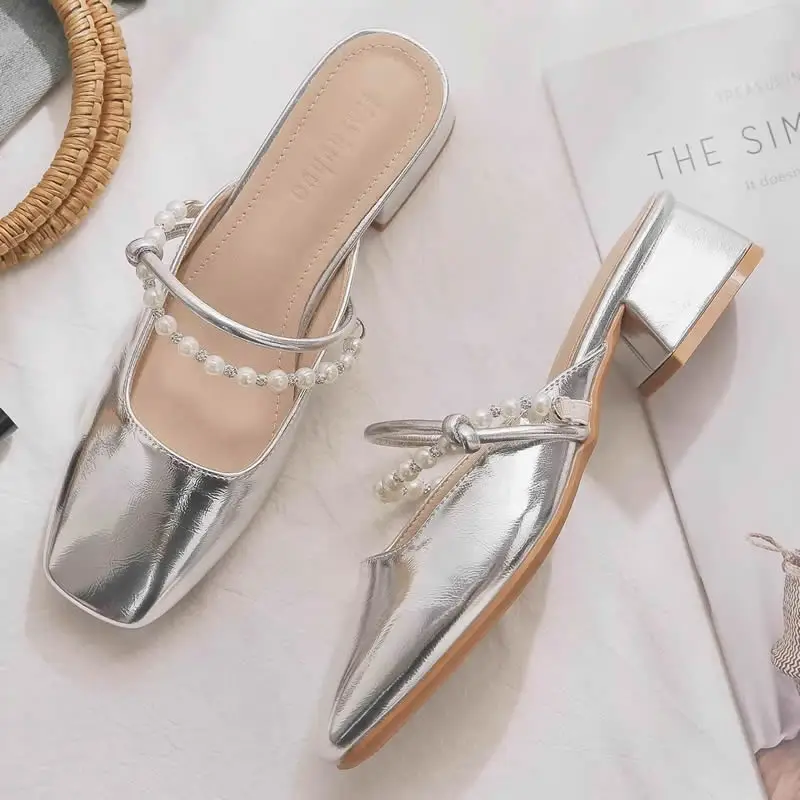 Ladies Mid Heel Summer Modern Slippers Outside Square Heel Women's Shoes on Sale 2024 Fashion String Bead Sexy Women's Slippers
Ladies Mid Heel Summer Modern Slippers Outside Square Heel Women's Shoes on Sale 2024 Fashion String Bead Sexy Women's Slippers