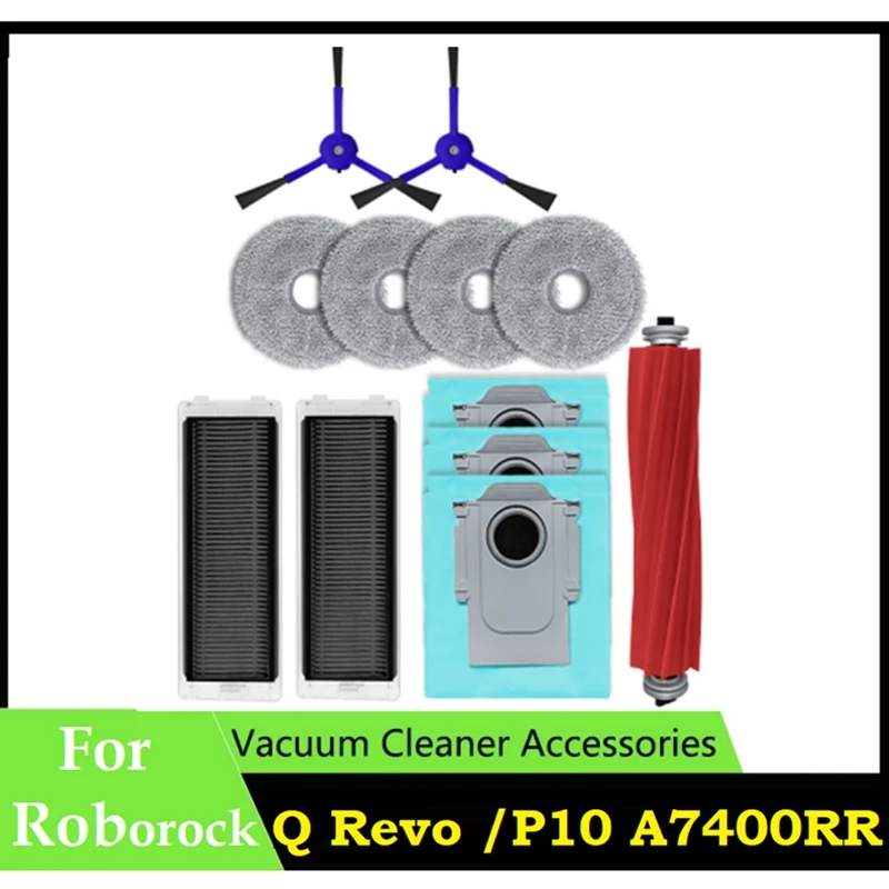 Сменные детали для робота-пылесоса Roborock Q Revo P10 A7400RR, основная боковая щетка, фильтр НЕРА, насадка на швабру, мешок для пыли, 12 шт.
Сменные детали для робота-пылесоса Roborock Q Revo P10 A7400RR, основная боковая щетка, фильтр НЕРА, насадка на швабру, мешок для пыли, 12 шт.
