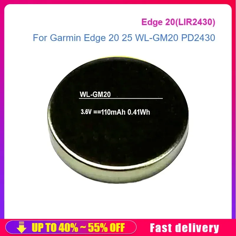 High Quality Bicycle Gps Device Battery For Garmin Edge 20 25 WL-GM20 PD2430 Edge 20(LIR2430)
High Quality Bicycle Gps Device Battery For Garmin Edge 20 25 WL-GM20 PD2430 Edge 20(LIR2430)