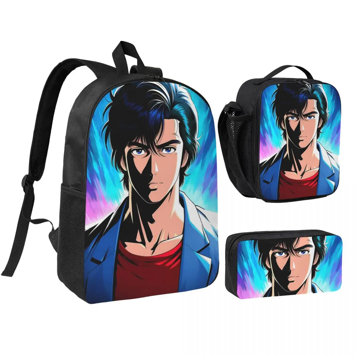 Nicky Larson Ryo Saeba Backpack Boys Girls BookBag School Bag Shoulder Bags 3ps Insulated Lunch Bag Pencil Case
Nicky Larson Ryo Saeba Backpack Boys Girls BookBag School Bag Shoulder Bags 3ps Insulated Lunch Bag Pencil Case