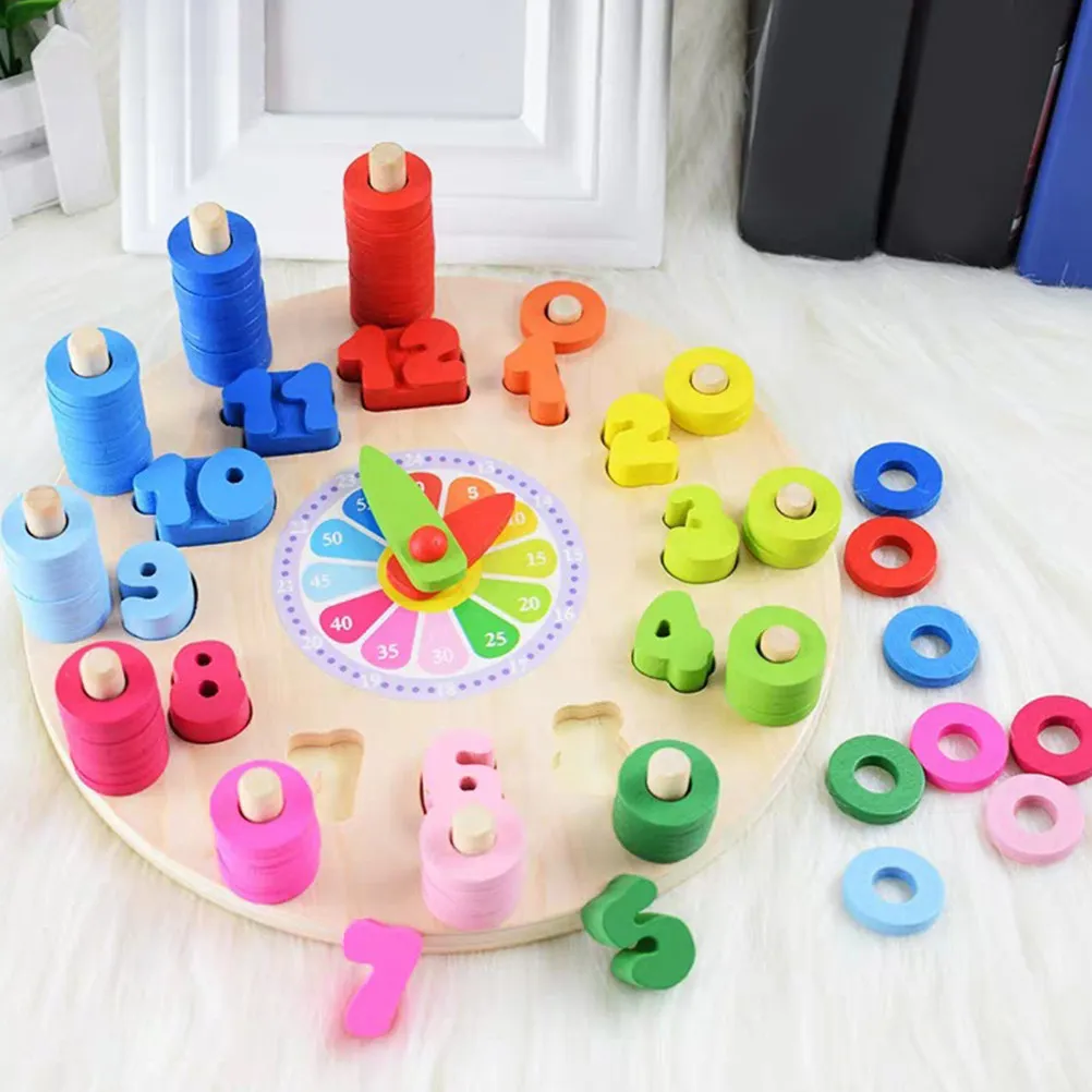 1Pcs Number Clock Puzzle Colorful Wooden Learning Aid for Kids Early Recognition Cognitive Plaything
1Pcs Number Clock Puzzle Colorful Wooden Learning Aid for Kids Early Recognition Cognitive Plaything