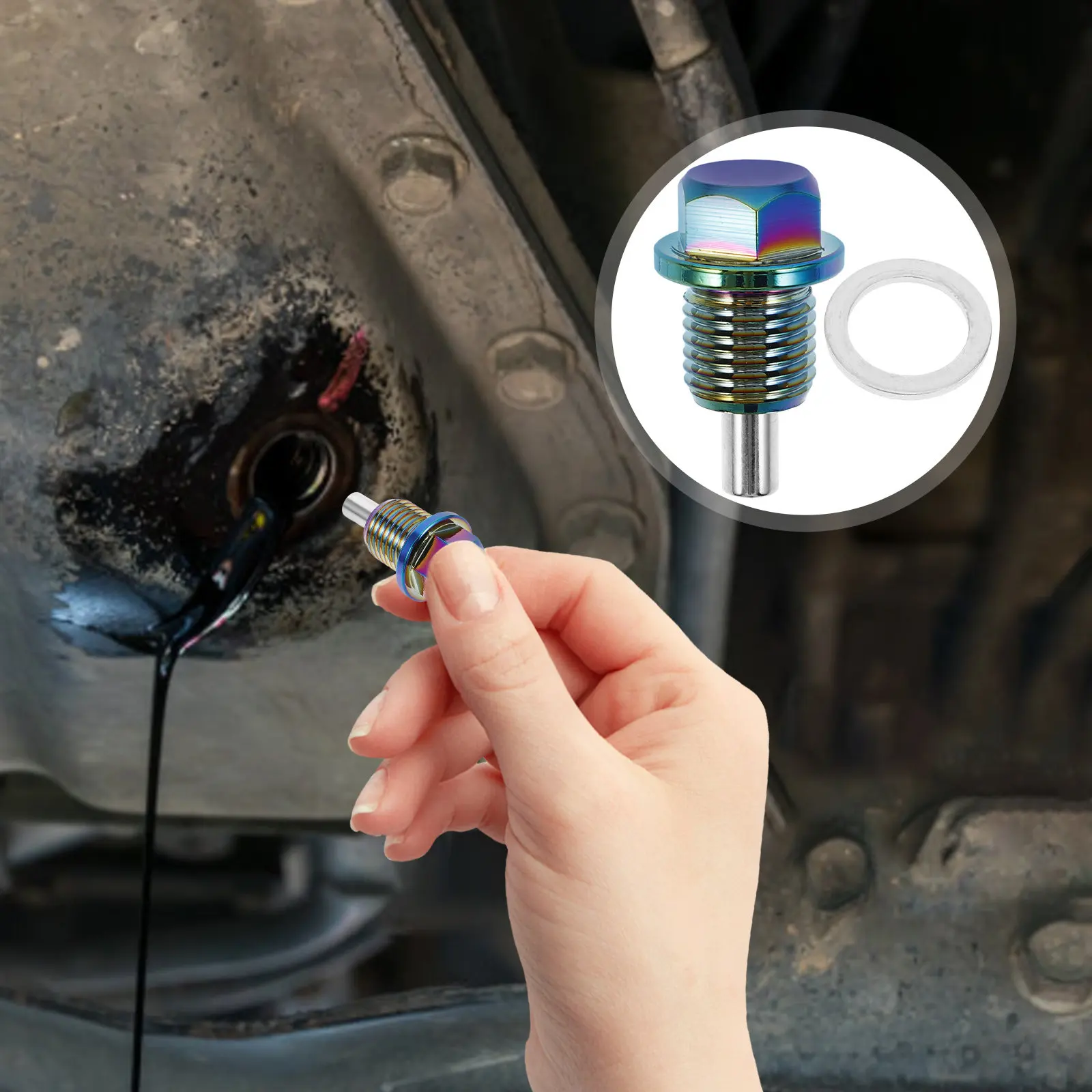 Magnetic Oil Drain Plug M14X1.5 Aluminum Alloy Fast Installation Compatible Multiple Car Models Engine Drain Plug
Magnetic Oil Drain Plug M14X1.5 Aluminum Alloy Fast Installation Compatible Multiple Car Models Engine Drain Plug