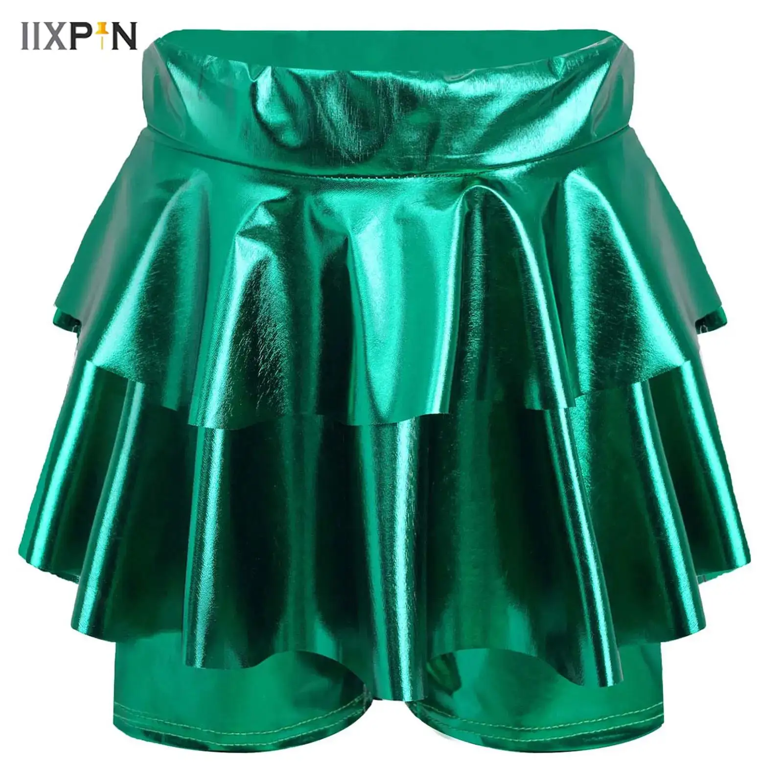 Kids Girls Metallic Skirted Shorts Cheerleading Ballet Jazz Dance Performance Skirt High Waist Elastic Waistband Tiered Culotte
Kids Girls Metallic Skirted Shorts Cheerleading Ballet Jazz Dance Performance Skirt High Waist Elastic Waistband Tiered Culotte