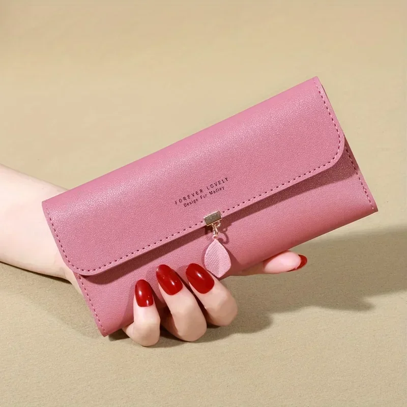 Simple Solid Color Long Wallet, Casual All-Match Card Coin Purse, Portable Clutch Bag
Simple Solid Color Long Wallet, Casual All-Match Card Coin Purse, Portable Clutch Bag