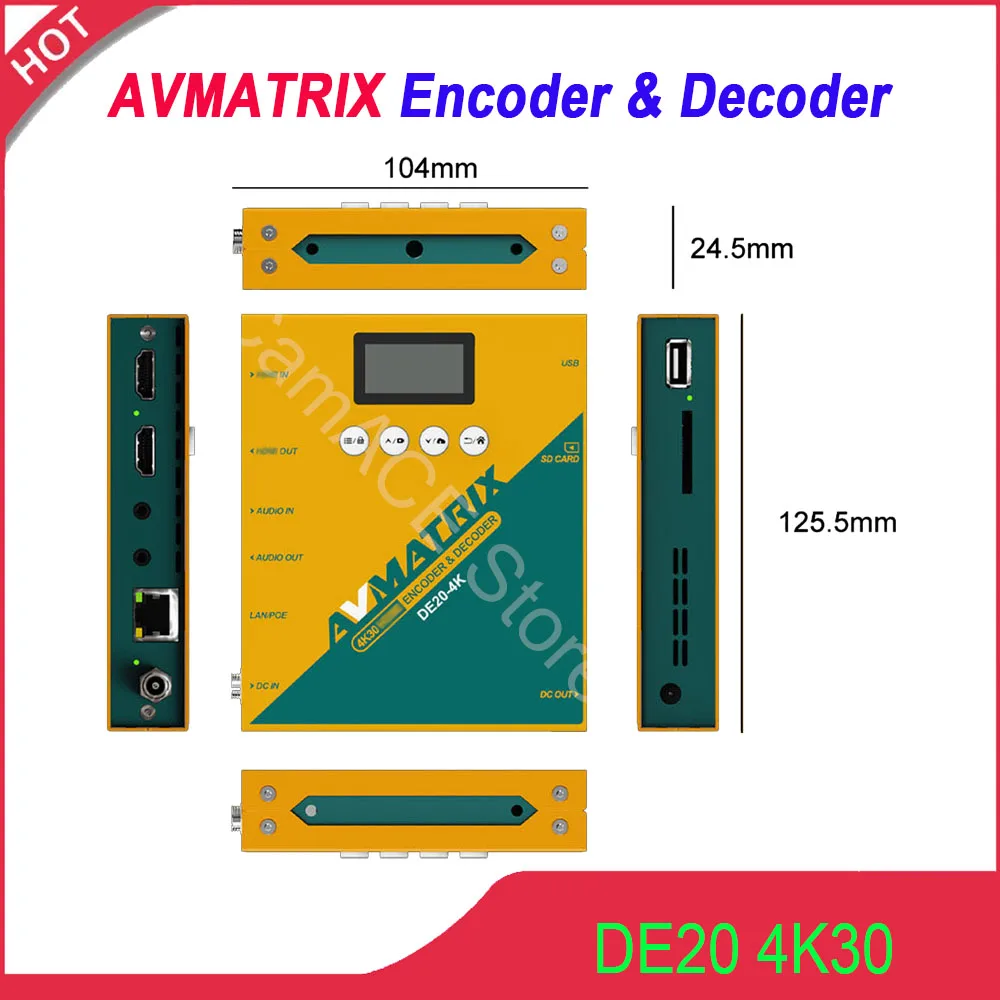 AVMATRIX DE20-4K HDM1 Video Codec, 4K@30 Encode 4K@60 HDR Bi-Directional Converter for Professional AV
AVMATRIX DE20-4K HDM1 Video Codec, 4K@30 Encode 4K@60 HDR Bi-Directional Converter for Professional AV