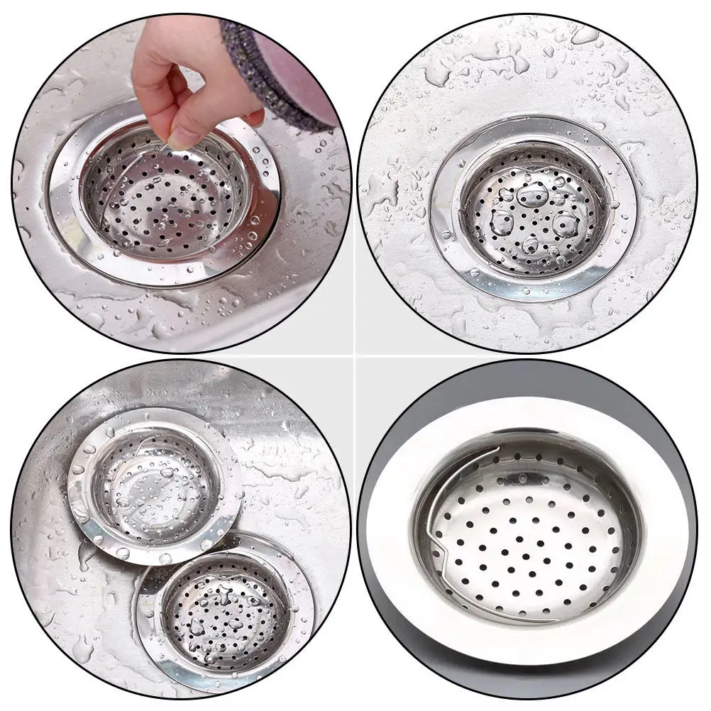 2Pcs Premium Stainless-Steel Sink Drain Filter Mesh Strainer for Kitchen Waste Hair Food Debris Catcher Fast Drainage Easy Clean
2Pcs Premium Stainless-Steel Sink Drain Filter Mesh Strainer for Kitchen Waste Hair Food Debris Catcher Fast Drainage Easy Clean
