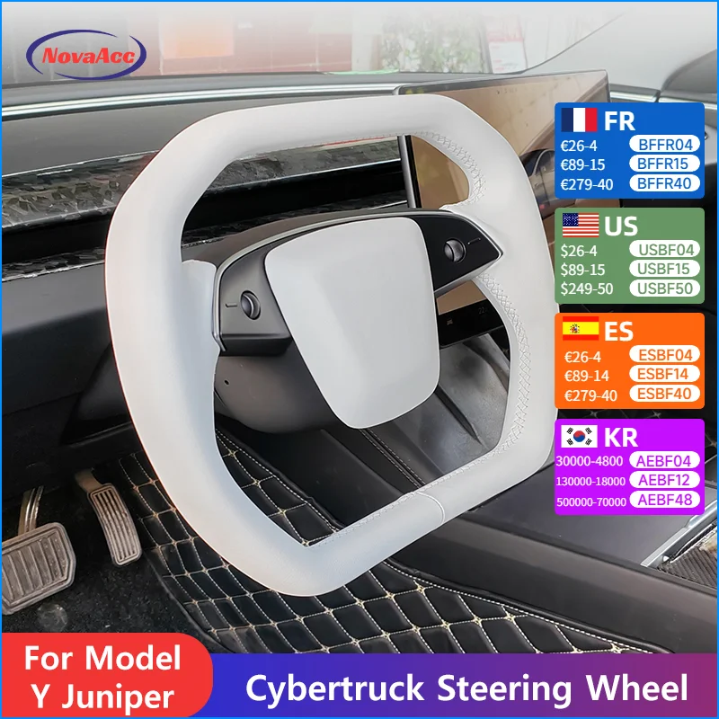 Cyber Style Steering Wheel Nappa For Tesla Model Y Juniper 2025 2026 Enhanced Vision Heating Retained Car Steering Wheel
Cyber Style Steering Wheel Nappa For Tesla Model Y Juniper 2025 2026 Enhanced Vision Heating Retained Car Steering Wheel