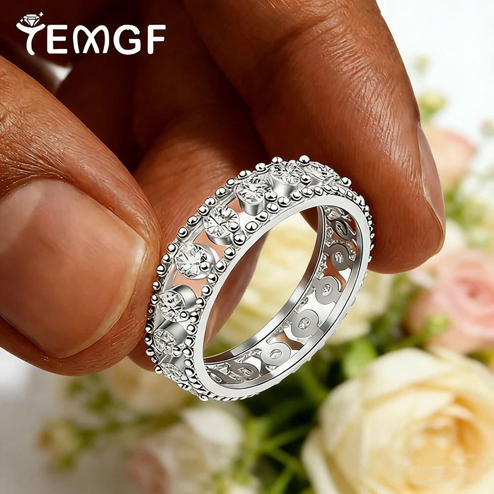 TEMGF Certified 2.5mm Moissanite Ring for Women S925 Silver Hollowed Ring Shiny Jewelry Gift Commuting Party Fashion Items
TEMGF Certified 2.5mm Moissanite Ring for Women S925 Silver Hollowed Ring Shiny Jewelry Gift Commuting Party Fashion Items