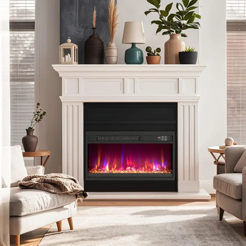 18/23/26 Inch 1500W Electric Fireplace Insert with Remote Control-23 inches
18/23/26 Inch 1500W Electric Fireplace Insert with Remote Control-23 inches