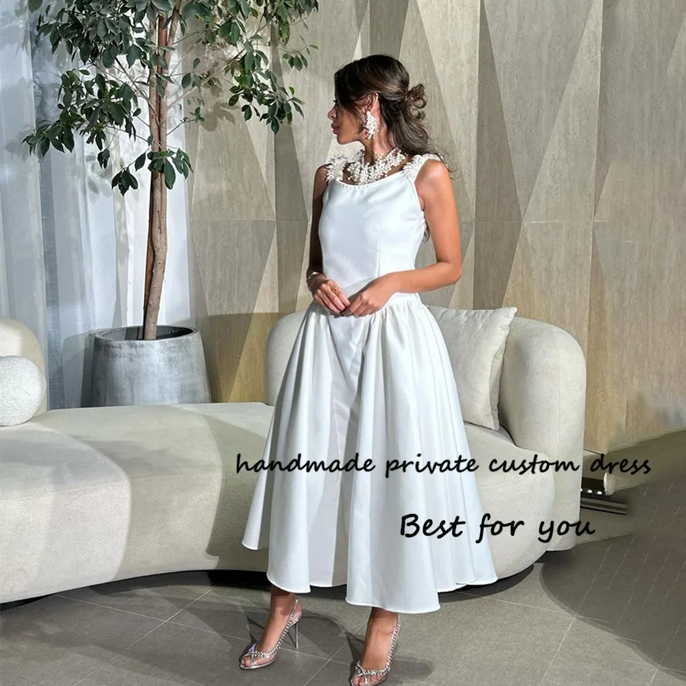 White Satin A Line Evening Party Dresses Square Neck Arabian Dubai Formal Prom Dress Ankle Length Evening Party Gowns
White Satin A Line Evening Party Dresses Square Neck Arabian Dubai Formal Prom Dress Ankle Length Evening Party Gowns