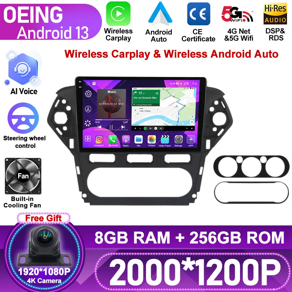 Wireless Carplay For Ford Mondeo 4 2010 - 2014 Car Radio Multimedia Video Player Navigation GPS Android Auto No 2din 2 din DVD
Wireless Carplay For Ford Mondeo 4 2010 - 2014 Car Radio Multimedia Video Player Navigation GPS Android Auto No 2din 2 din DVD