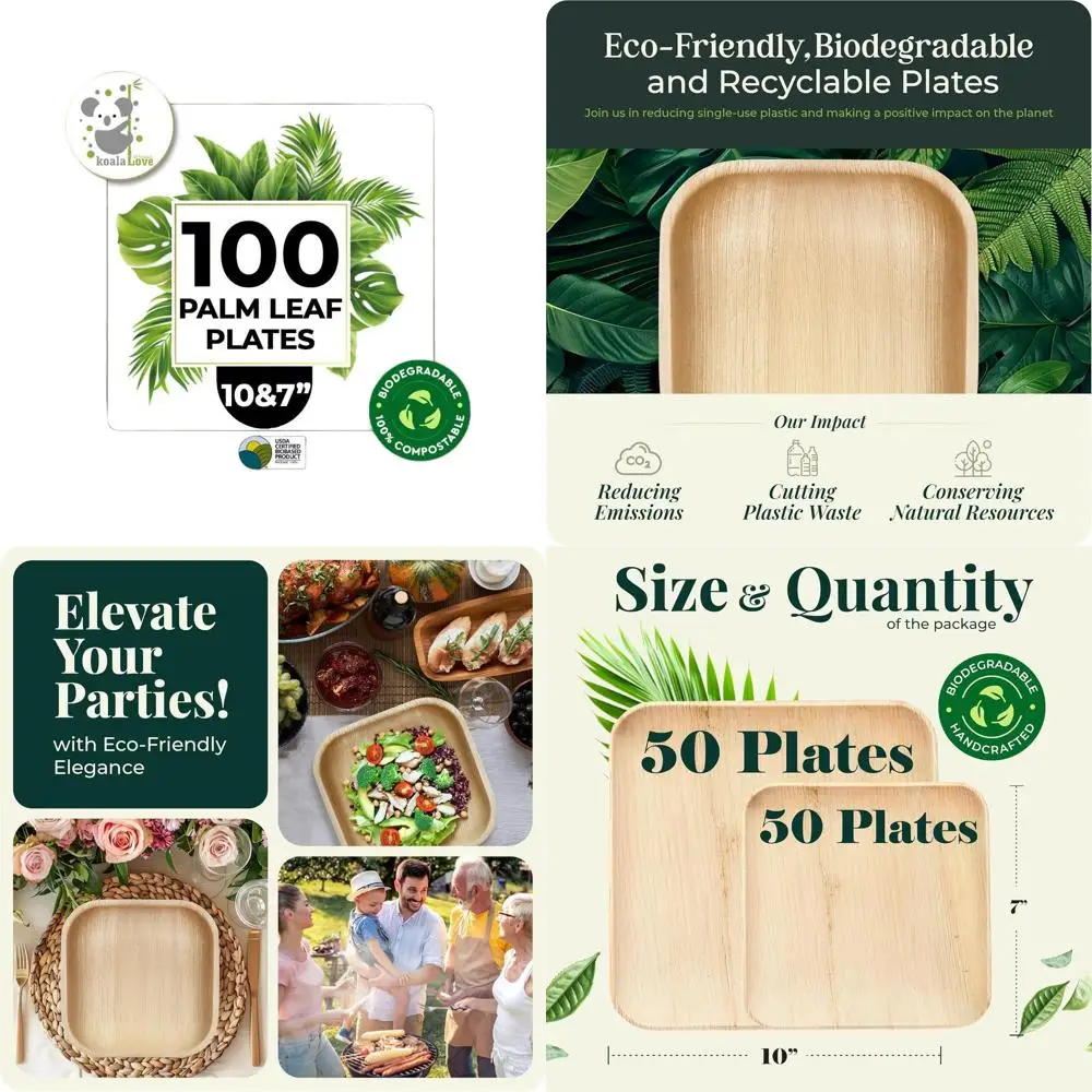 Eco-Friendly Bulk Party Pack: 10 & 7 Inch Compostable Bamboo Paper Plates (100)
Eco-Friendly Bulk Party Pack: 10 & 7 Inch Compostable Bamboo Paper Plates (100)