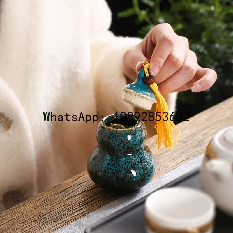 V5.11 tea can ceramic kiln change gourd pill jar wishing bottle
V5.11 tea can ceramic kiln change gourd pill jar wishing bottle
