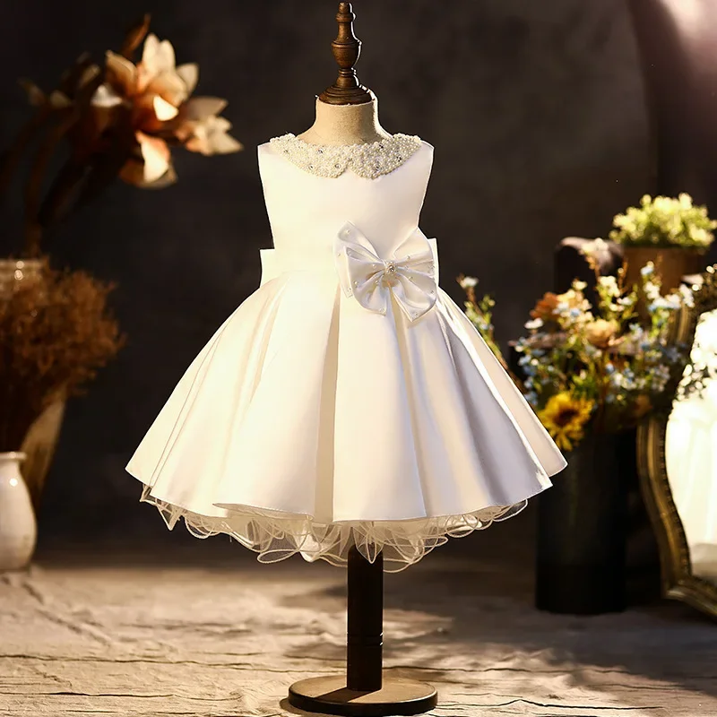 Custom Made Flower Girl Dresses for Wedding Pearls Puffy with Bow Cute Party Kids Baby Pageant Birthday Ball Gowns Dress 2024
Custom Made Flower Girl Dresses for Wedding Pearls Puffy with Bow Cute Party Kids Baby Pageant Birthday Ball Gowns Dress 2024