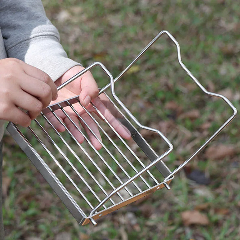 Outdoor Stainless Steel Camping Stove Holder Portable Folding Mini Barbecue Rack Pot Holder Baking Stand Tray Camping Cookware
Outdoor Stainless Steel Camping Stove Holder Portable Folding Mini Barbecue Rack Pot Holder Baking Stand Tray Camping Cookware